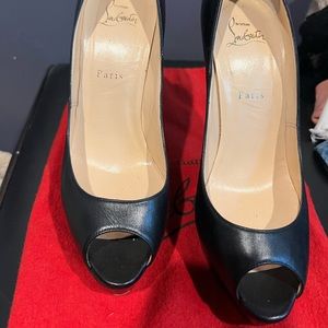 Christian Louboutin lady peep heels